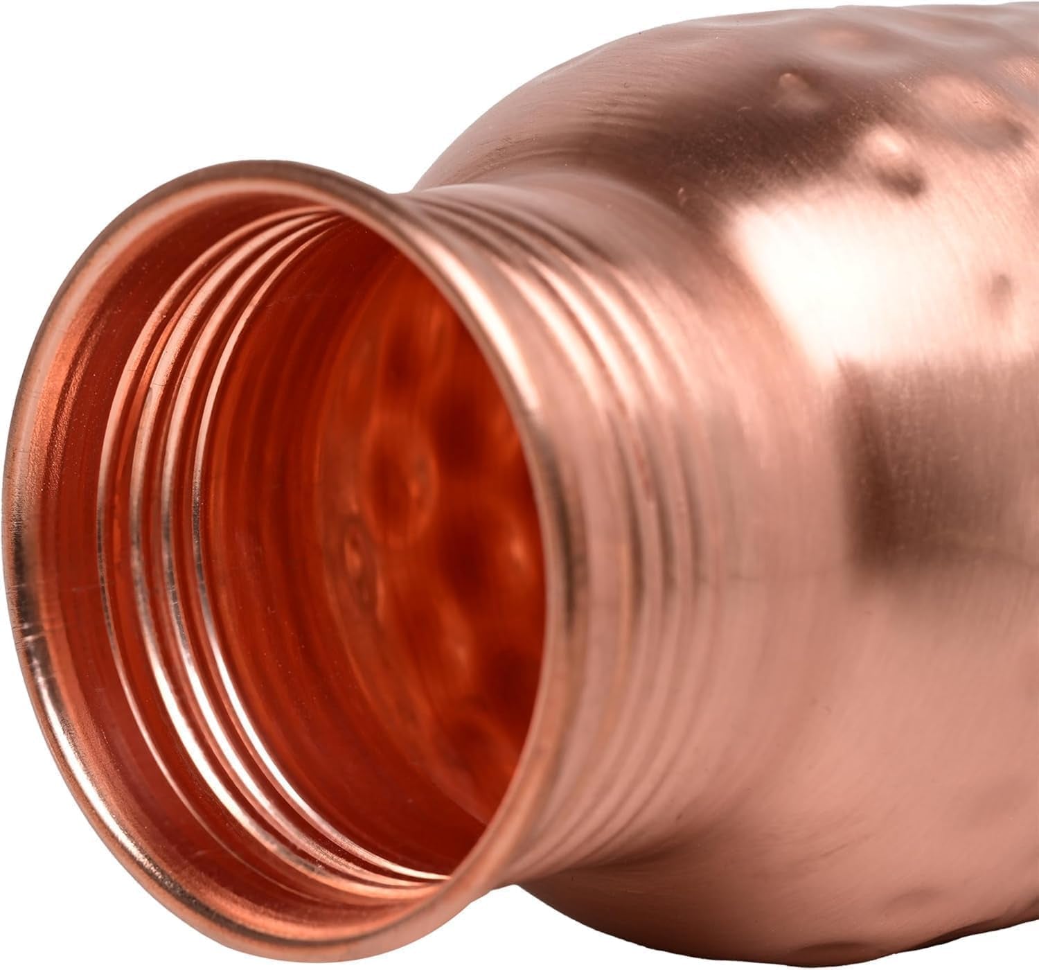 Hammered Copper Water Bottle - 30 Oz Pure Copper Vessel for Drinking Healthy Water